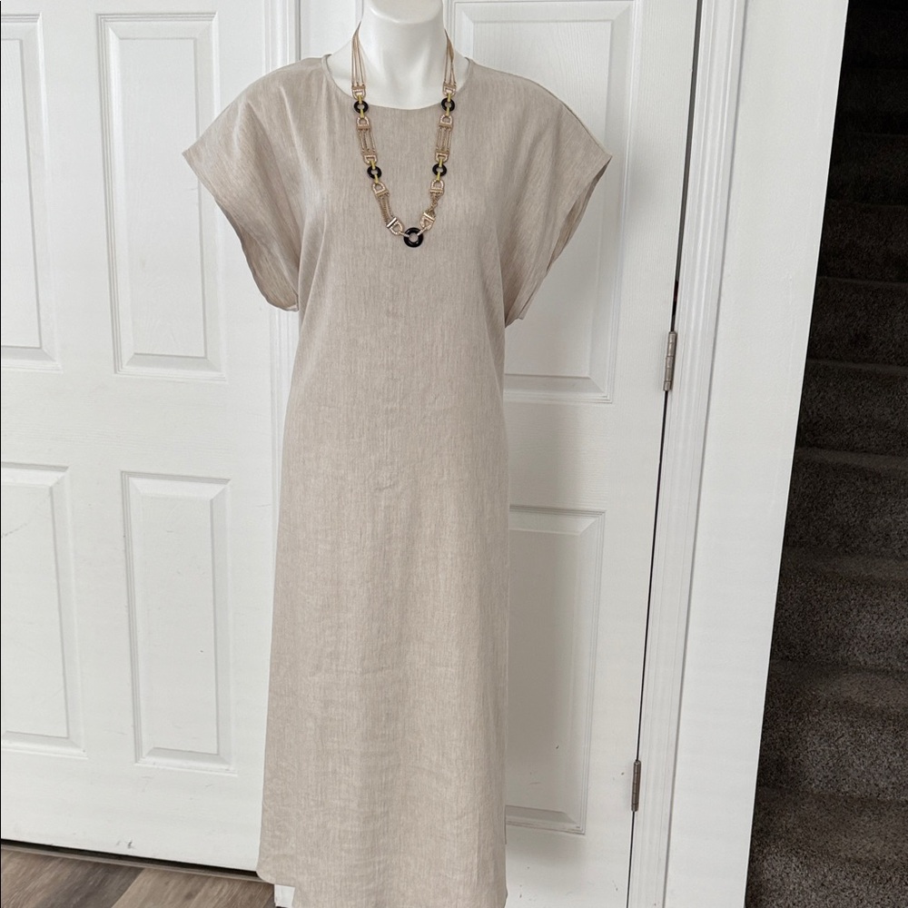 Calvin Klein Cream Midi Dress - Picture 4 of 11